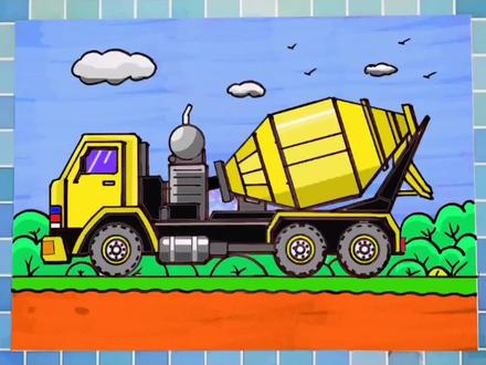 儿童工程车简笔画混凝土搅拌车画法教学,大型汽车简笔画水泥车#儿童画 #简笔画 #工程车简笔画 #汽车简笔画 #搅拌车简笔画 #混凝土搅拌车 #汽车简笔画 #简笔画工程车 #水泥车简笔画