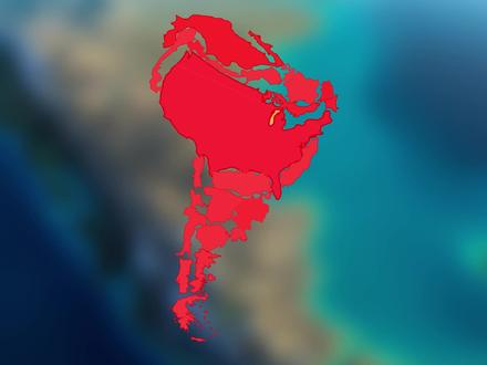看怎么用21个国家的地图构成一个南美洲? #制作不易 #地图 #地理 #南美洲