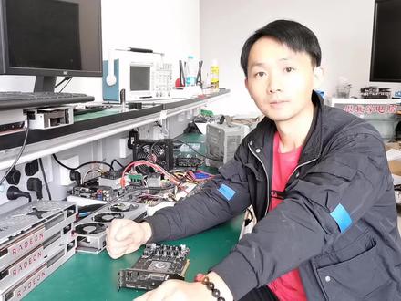 AMD RX580不开机,新手找到这几个点,测量后就知道能不能修了 #显卡 #笔记本 #主板