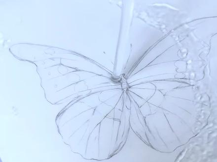 第162集|水彩手绘光明女神蝶氛围感这块 #画画 #手绘 #小潭山没有天文台 #蝴蝶 #沈谭
