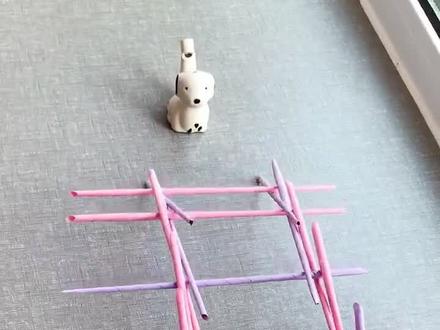 #十万个怎么做 鲁班桥怎么搭 家长可以带孩子用筷子学习,承重力强,动手又动脑
