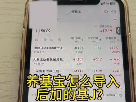 养基宝怎么导入后加的基金?怎么和支F宝保持同步?#基金 #养基宝 #知识分享 #记录 #黄金