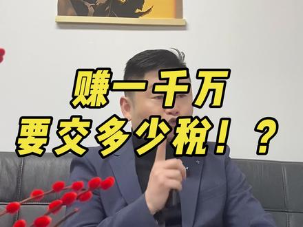 赚一千万要交多少税?!#财税 #赚一千万要交多少税 #宁波税务筹划 #一千万