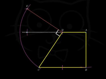 直角梯形斜腰顺时针旋转(尺规作图)原理是什么?#数学猫课堂 #初中数学