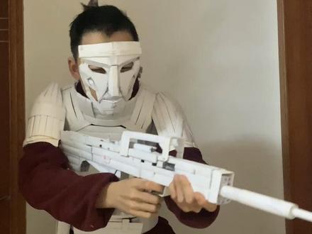 《白纸cos典狱长》 A4纸重型防弹衣(半成品) #手工diy #三角洲行动 #格赫罗斯 #幼儿园手工