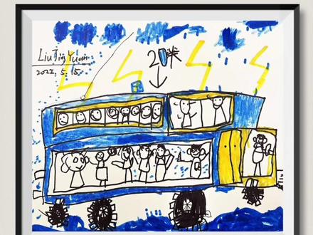 4~6【双层巴士】马克笔创意画#画画 #一起学画画 #少儿美术教育 #艺术 #绘画 #美术