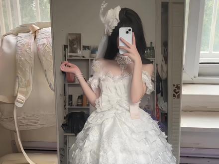 雀之羽无滤镜没翻车的全身图 #雀之羽 #lolita #lo裙安利