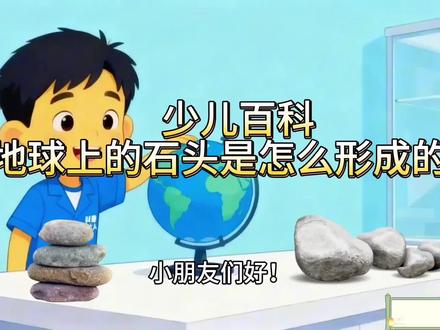 地球上的石头是哪里来的?早期的岩石是如何形成的?#石头#岩石 #科普 #原创动画#睡前故事
