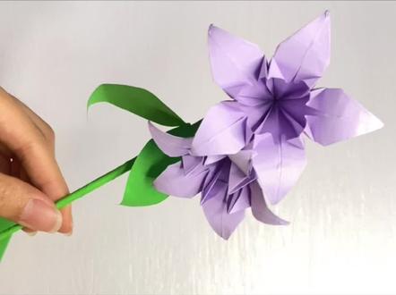 五瓣的桔梗花折纸教程,你会折吗?#手工折纸 #创意手工 #亲子手工 #折纸教程 #手工花制作 #立体手工