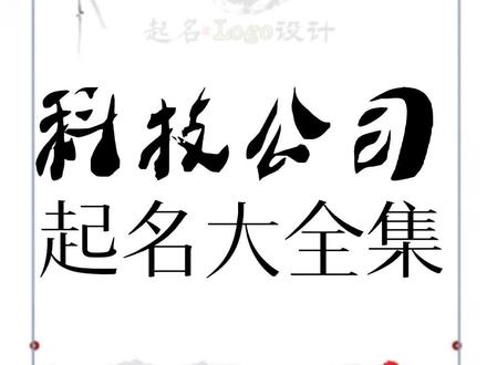 #欢迎光临我的生活 科技公司起名大全#起名 #取名 #商标起名 #公司起名