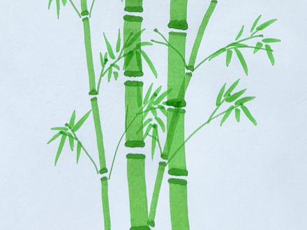 马克笔画竹子,真的太简单了!关键还很好看!#竹子#简笔画#创意#手绘 #艺术