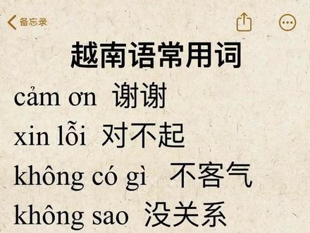 今天一起学习越南语常用词!
#越南语 #小语种#学习