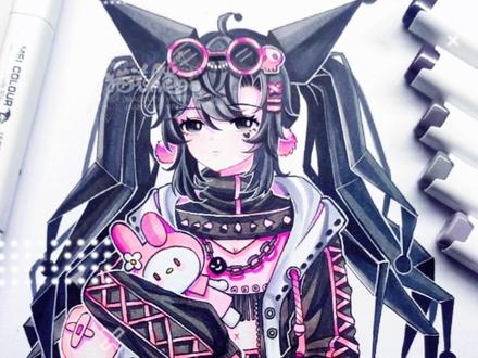 库洛米变成人会长什么样子呢#简笔画 #拟人 #三丽鸥