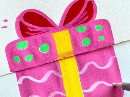 一起画母亲节折叠画,猜猜盒子里面有什么礼物?#母亲节折叠画