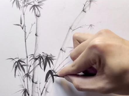 0基础教你画竹子,一笔两笔完成#画画教程