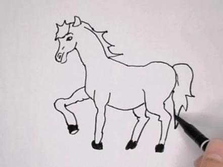 #星河知识计划 #渊博文化星 白龙马的简笔画来啦!#零基础学画画 @抖音青少年