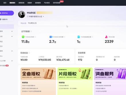 如何查看歌曲收益明细? 在抖音音乐开放平台上传发行的歌曲,每个月的数据明细如何查看?#抖音音乐人计划 #歌曲收益 #音乐人如何赚钱 #汽水音乐推广任务 #独家音乐人