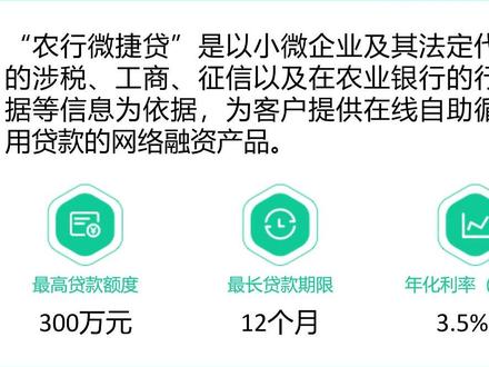 农业银行微捷贷操作流程简介#大数据推荐给有需要的人 #中小微企业 #贷款
