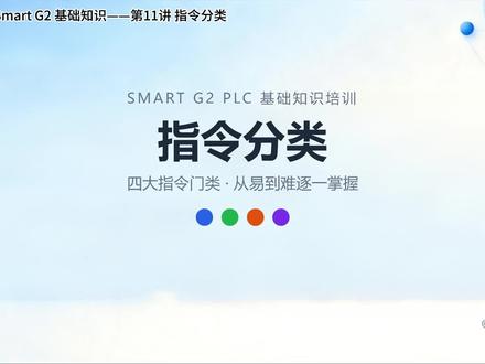 西门子S7-200 Smart G2 PLC 指令分类 西门子S7-200 Smart G2 PLC 基础知识培训,第12讲 指令分类。 #S7-200 Smart PLC G2#自动化入门#西门子plc#plc培训#PLC自学