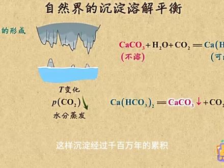自然界和生活中的沉淀溶解平衡