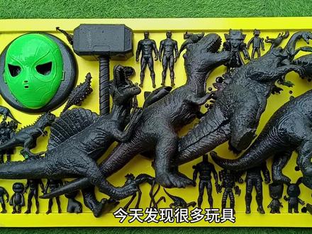 认识三角龙、大猩猩 #玩具 #动物玩具