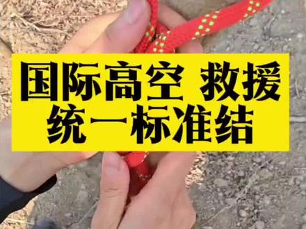 这个国际高空、救援统一标准结你会吗?#实用绳结 #户外生存 #救援技能 #安全科普 #生活小技巧