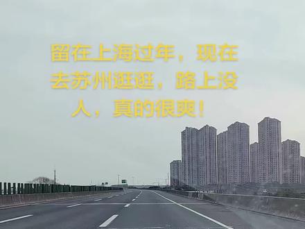 留在上海过年,现在开车去苏州玩,路上没人,免高速费,太爽了#不回老家过年