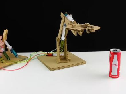 小手工之液压机械手教程 #手工制作 #diy