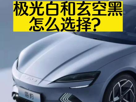 比亚迪海豹极光白和玄空黑,你会选哪个颜色?#比亚迪海豹 #护卫舰07护卫领骑 #新能源汽车 #是时候买辆车了 #豹团过足瘾