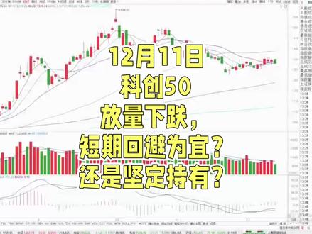 12月11日科创50放量下跌,短期回避为宜?还是坚定持有?