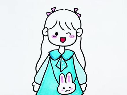 小女孩简笔画教程 教你用字母画一个简单又可爱的小女孩简笔画,一学就会快来动手试试吧!#简笔画 #零基础学画画 #一学就会的简笔画 #亲子绘画 #小女孩简笔画