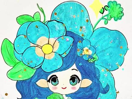 你们都很喜欢我画的小精灵🧚🏻♀️,因为妹妹画的像猪头 #脑洞大开 #亲子 #小公主 #一起学画画 #儿童创意手工