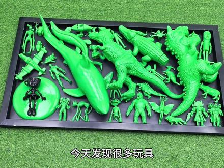 认识鳄鱼、霸王龙 #动物玩具 #霸王龙