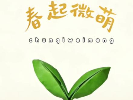 慢速折纸教程春芽#简单易学的折纸教程 #创作者中心 #创作灵感