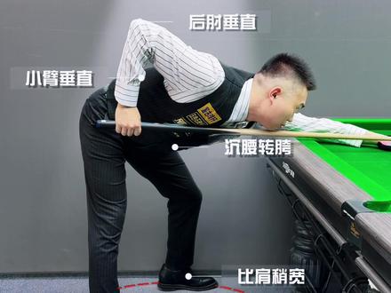 教科书标准姿势全方位解析 #台球 #台球教学 #台球技巧