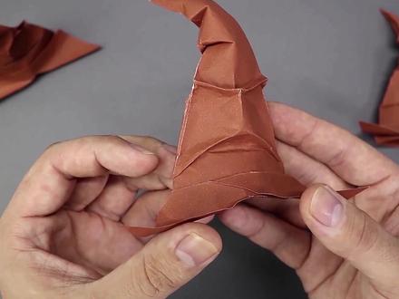 简单折纸《哈利波特》会说话的魔法分院帽,细节满分!