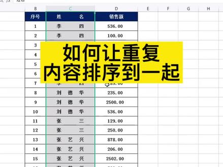 表格中如何让重复内容排列到一起#wps #0基础学电脑 #wps表格入门基础教程 #excel技巧 #文员