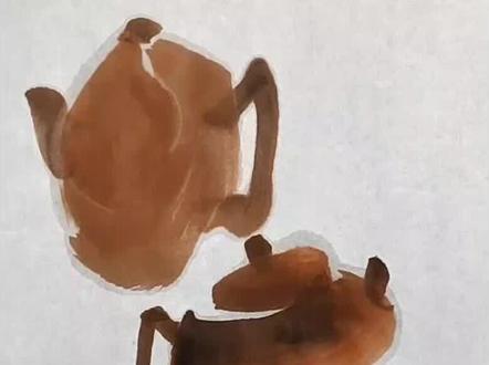 一分钟学会画茶壶 #传统文化 #零基础国画 #写意花鸟 #大王教国画 @DOU+小助手