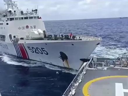 中国海警船遭菲舰恶意撞击,两大细节显露,已进入临战状态 #抖音热评