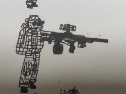 如何画拿着突击步枪的火柴人步兵#武装火力#特种步兵
