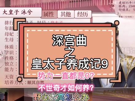 孩子怎么养?看这里#宫斗 #二次元 #易次元 #游戏 #深宫曲 #古风 #休闲游戏 #攻略 #后宫 #养成游戏