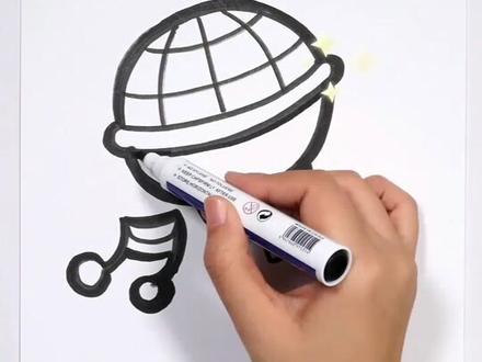 送你一个幻彩麦克风🎤,想唱就唱!#可爱颂 #教育 #简笔画