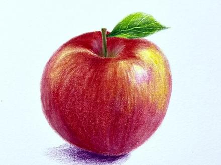 新的一年,画个苹果,平平安安#一起学画画 #彩铅 #画画 #原创 #零基础教学 @DOU+小助手