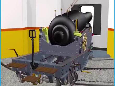 大清王朝的岸防炮有多先进呢,口径380毫米,重380公斤#科普 #知识 #战争 #动画演示 #机械原理 #大炮