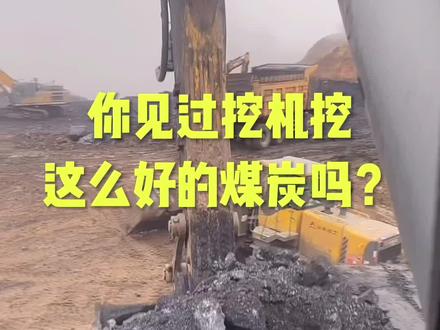 你见过这么好的煤炭吗😂#挖掘机 #露天煤矿 #矿山开采 #纪录工地生活 #挖机视角