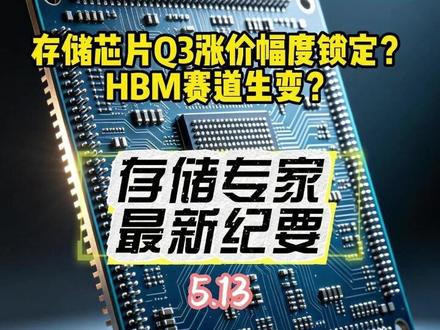 独家纪要 | 三星罢工在即 谁将主导涨价周期? 存储芯片Q3涨价幅度锁定?
HBM赛道生变?#存储芯片 #HBM #三星罢工