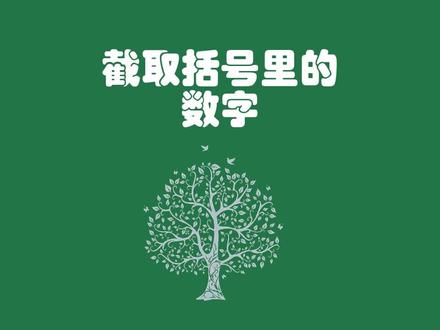 截取括号里的数字#excel技巧