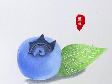 一颗简单又好看的小蓝莓~#画画 #彩铅 #手绘 #画渣 #素描