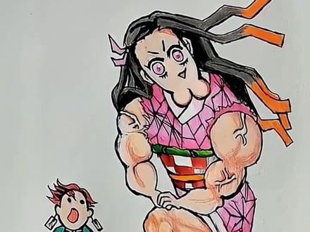 不同段位等级下绘制祢豆子和炭治郎 #画画 #速写 #动漫手绘 #鬼灭之刃 #炭治郎祢豆子