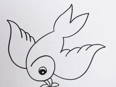 数字6教孩子画鸟妈妈#儿童简笔画 #抖音小助手